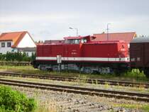 201 380-3(DR 110 380-3 Bw Heringsdorf)am 23.06.07 in Zinnowitz.
