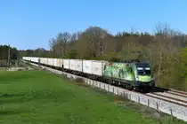 Am 18. April 2019 brachte die 1016.020 den sogenannten  Zuckerzug  KT 42103 von Plattling nach München Nord. Der Taurus wirbt für ein neues Kapitel im Klimaschutz und konnte von mir im Korbianiholz vor den Toren Münchens aufgenommen werden. 