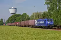 Lok E 189 099 von Distrirail am 18.05.2019 vor dem Wasserturm in Dülken.
