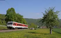 628 540-6  Rantum  als RB 26360 (Ulm Hbf-Ehingen(Donau)) bei Weiler 17.5.19