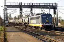 Am 18.02.2019 kam die 162.009 von der Hector Rail GmbH, aus Richtung Braunschweig nach Niederndodeleben und fuhr weiter in Richtung Magdeburg .