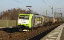 Am 26.02.2019 kam die 185 548-5 von CAPTRAIN-ITL aus Richtung Hamburg nach Wittenberge und fuhr weiter in Richtung Berlin.
