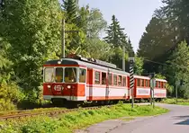 20.09.2003 Österreich, am Traunsee, Seebahnhof, Tw Stern & Hafferl 23 111 der Bahn nach Vorchdorf. SWS/BBC 1954	