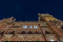 St. Pancras Renaissance Hotel am Abend des 20. April 2019. Darüber der grosse Bär.