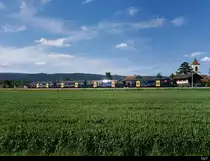 BLS - Triebzug MUTZ (SCB Werbezug ) RABe 515 008 als Regio nach Biel hier unterwegs bei Aegerten am 08.09.2019