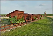 Lorenbahn Dagebüll nach Oland und Langeness. Kipploren in Dagebüll. (20.05.2019)