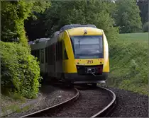 VT 202.1 alias 648 402-5 der HLB bei Königstein. Mai 2018.