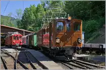 Bernina-Bahn Ambiente in Chaulin: Anlässlich des  Schweizer Dampf Festival 2019  der Blonay Chamby Bahn treffen sich der ABe 4/4 I N° 35 und die BB Ge 4/4 81 in Chaulin.

8. Juni 2019