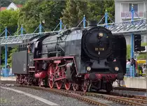Bahnfest in Königstein. 01 118 rangiert in Königstein. Mai 2018.