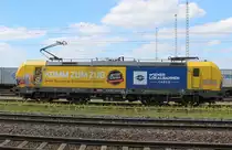 Lokportrait der ELL/WLC 193 243-3, die für den Schienengüterverkehr mit  Komm zum Zug  wirbt. Aufgenommen von dem HP Duisburg-Bissingheim aus am 31.05.19.
