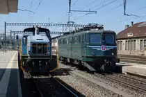Am 1. Mai 2019 wurde der BLS Tm 236 340 mit der SBB Historic Ae 6/6 11421  GRAUBÜNDEN  von Oberburg nach Vallorbe überführt. Die Aufnahmen sind bei der Umfahrung in Burgdorf, in Lyssach und bei Münchenbuchsee entstanden.
Foto: Walter Ruetsch 