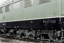 Detail-Ansicht des vorderen Drehgestells der 150 120.