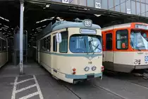 VGF Düwag O-Wagen 110 mit dem Ziel Berkersheim am 16.06.19 in BB Gutleut zur 100 Jahre Feier dieses Betriebshofes in Frankfurt am Main 