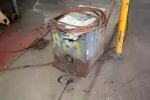 Elektoschweissgerät im Depot Thon Buri am 22.Juni 2019. Man beachte den Netzanschluß.