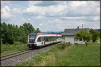 Nachschuss auf einen GTW 2/8 bei Bergla. 24.06.2019