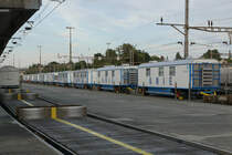CIRKUS KNIE.
Impressionen vom Güterbahnhof Langenthal, entstanden am 23. Juni 2019.
Noch während der letzten Vorstellung wurde der erste der beiden Kniezüge für die Fahrt nach Neuchâtel bereit gestellt.
Foto: Walter Ruetsch