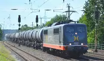 Hectorrail mit  162.009/Fassbinder  (NVR-Nmmer: 91 80 6 151 128-6 S-HCTOR) und Kesselwagenzug (leer) Richtung Stendel am 24.06.19 Saarmund Bahnhof. Erst dachte ich an eine staubige Strecke als es in der Ferne an den Wagen qualmte aber als der Zug an mir vorbei fuhr roch es stark nach verbranntem Schmieröl, angezogene Bremsen oder heiß gelaufenen Achsen bei dieser Affenhitze?