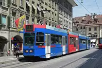 Be 4/10 Nr. 84 der RBS, auf der Linie 6, bedient die Haltestelle Bärenplatz. Die Aufnahme stammt vom 25.06.2019.