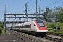 ICN 500 006  Johanna Spyri  durchfährt den Bahnhof Muttenz. Die Aufnahme stammt vom 04.06.2019.