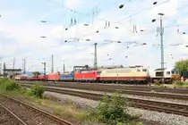 DB Museum Lokzug am Ende der Parade auf den Rückweg beim Sommerfest im DB Museum Koblenz Lützel am 22.06.19. Von einen Gehweg aus fotografiert. Die Bundespolizei hat die Fotografen überwacht damit nichts passiert