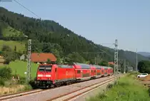 146 228-2  St.Georgen(Schwarzw)  mit dem RE 4715 (Karlsruhe Hbf-Konstanz) bei Gutach  26.6.19