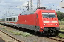 101 069-3 fuhr am 08.06.19, mit einem IC, in den Duisburger Hauptbahnhof ein. 