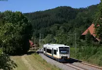 VT 530  Freudenstadt  als SWE87503 (Hausach-Hornberg) bei Gutach 28.6.19