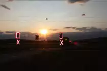 Sonnenuntergang über dem Burgenland bei Wulkaprodersdorf am 9.7.2019.
Meine ersten Versuche ein Gegenlichtfoto zu machen.