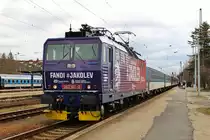 362 161-2 zu sehen mit dem R 910 am 16.03.19 in Brno-Královo Pole.