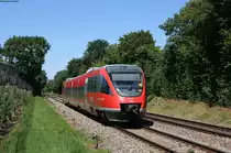 643 014-4 als RB81423 (Neustadt(Weinstr)Hbf-Wissembourg) bei Winden 29.6.19