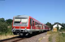 628 445-8 und 628 693-0 als RB 18932 (Landau(Pfalz)Hbf-Annweiler am Trifels) bei Queichhambach 29.6.19 