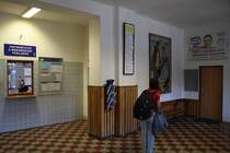 Schalterhalle des Bahnhof Roznov pod Radhostem am 06.Juli 2019.