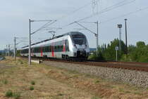 abellio 9442 810 als RB 74853 von Erfurt Hbf nach Halle (S) Hbf, am 06.07.2019 in Erfurt Ost.