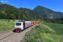 EU43 007 mit GAG 44130 am 28.06.2019 bei Campo di Trens. 