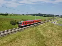 Der 628 570 als REX nach Freilassing am 06.07.2019 unterwegs bei Köstendorf.