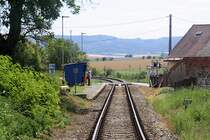 Haltestelle Zborovice zastavka am 06.Juli 2019.