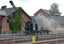 Es roch so wie es aussah, der mobile Kohlebagger am 14.07.2019 in Neuenmarkt-Wirsberg