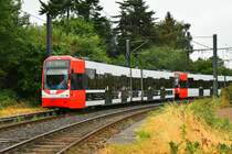 4564 wurde eine neue Teilreklame  DeRucci  angebracht. Hier zu sehen in Weiden West am 15.07.2019.