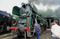 26.06.2016, Dampflokfest in Luzna u Rakovnika (CZ). Auch Lok 464 202 steht unter Dampf. Gebaut wurde sie 1956 im Pilsener Lenin-Werk.