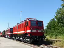 TEV 242 151-9 am 29.06.2019 beim Bahnhofsfest zum Thüringentag in Sömmerda. Der Thüringer Eisenbahnverein brachte dazu zahlreiche Fahrzeuge aus dem Museum in Weimar in den ehem. Güterbahnhof im unteren Teil des Sömmerdaer Bahnhofs.