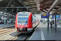 612 634 und 612 599 (Bombardier RegioSwinger) von DB Regio Südost als RE 3811  Mainfranken-Thüringen-Express  (RE7) nach Würzburg Hbf stehen in ihrem Startbahnhof Erfurt Hbf auf Gleis 3a.
[3.6.2019 | 13:25 Uhr]