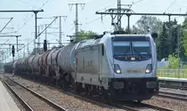 CTL Logistics GmbH mit der akiem   187 506-1  [NVR-Nummer: 91 80 6187 506-1 D-AKIEM] und Kesselwagenzug am 04.06.19 Bahnhof Golm bei Potsdam.