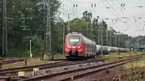 442 823 hatte hier am 06.07.2019 Ausfahrt aus dem Bahnhof Wiesenburg (Mark).