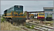 GM Diesel 644-013 unt Unterhaltsfahrzeuge 916-052 und 978-224 in Podgorica. (16.07.2019)