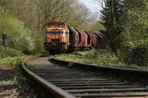 HVLE V 60.5 // Wunstorf // 10. April 2017
Anmerkung: Das Bild wurde von einem öffentlichen Bahnübergang aufgenommen. Lok schiebt zum Aufnahmezeitpunkt.
