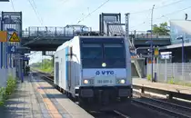 Retrack GmbH & Co. KG mit Rpool  185 697-0 / Name: Anita   [NVR-Nummer: 91 80 6185 697-0 D-Rpool] am 24.07.19 Durchfahrt Bahnhof Berlin-Hohenschönhausen.