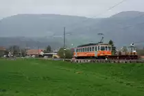 Aare Seeland Mobil/ASm.
Seltener Messzug auf dem Streckenabschnitt Langenthal-Niederbipp-Langenthal.
Be 4/4 103 mit UA 266 bei Niederbipp am 16. April 2019.
Foto: Walter Ruetsch 