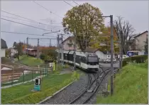 St-Légier Gare vor dem Umbau mit dem nach Blonay ausfahrenden CEV MVR ABeh 2/6 7507. 

11. Nov. 2017