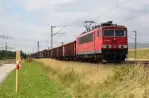 DB Cargo 155 182 mit EK 54533  Düsseldorf-Reisholz - Gremberg // Langenfeld-Berghausen // 24. Juni 2014
