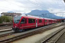 RhB ABe 8/12 Allegra 3514 mit Steuerwagen Bt 52 803 in Samedan am 16.09.2018.